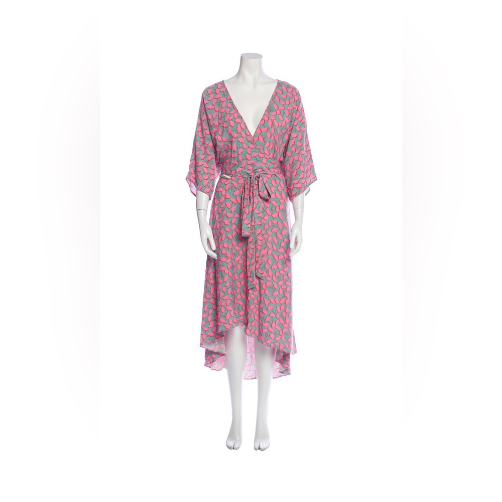 Diane von Furstenberg Printed Wrap Dress, Size M, Color Multi-colored